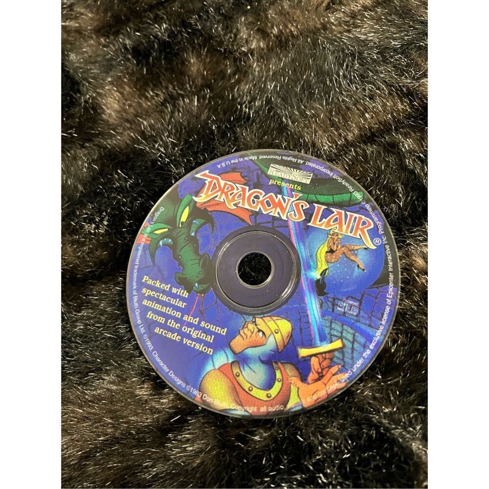 Dragon's Lair CD-ROM‎ MAC OS Game Rare 1993 Vintage Ready  Disc Only
